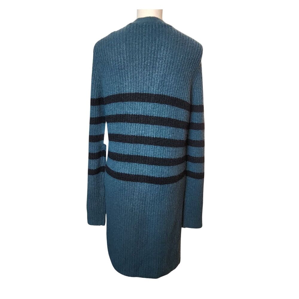 Dex Teal Long Sleeve Open Front Duster Cardigan Sweater Medium NWT - Picture 2 of 7